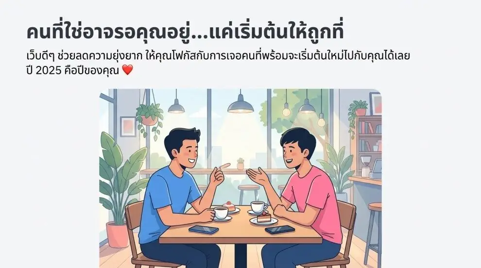 เว็บหาแฟนเกย์ดี ๆ ช่วยให้เริ่มต้นใหม่ได้ง่ายกว่าที่คิด