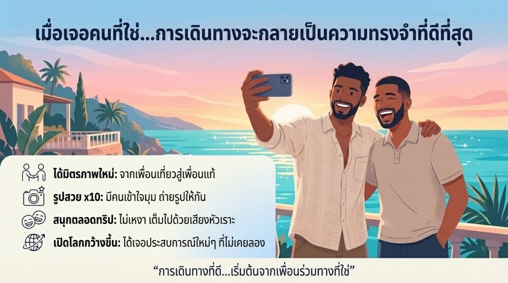 ประโยชน์ของการ หาเพื่อนเกย์เดินทาง ที่เข้ากันได้จริง